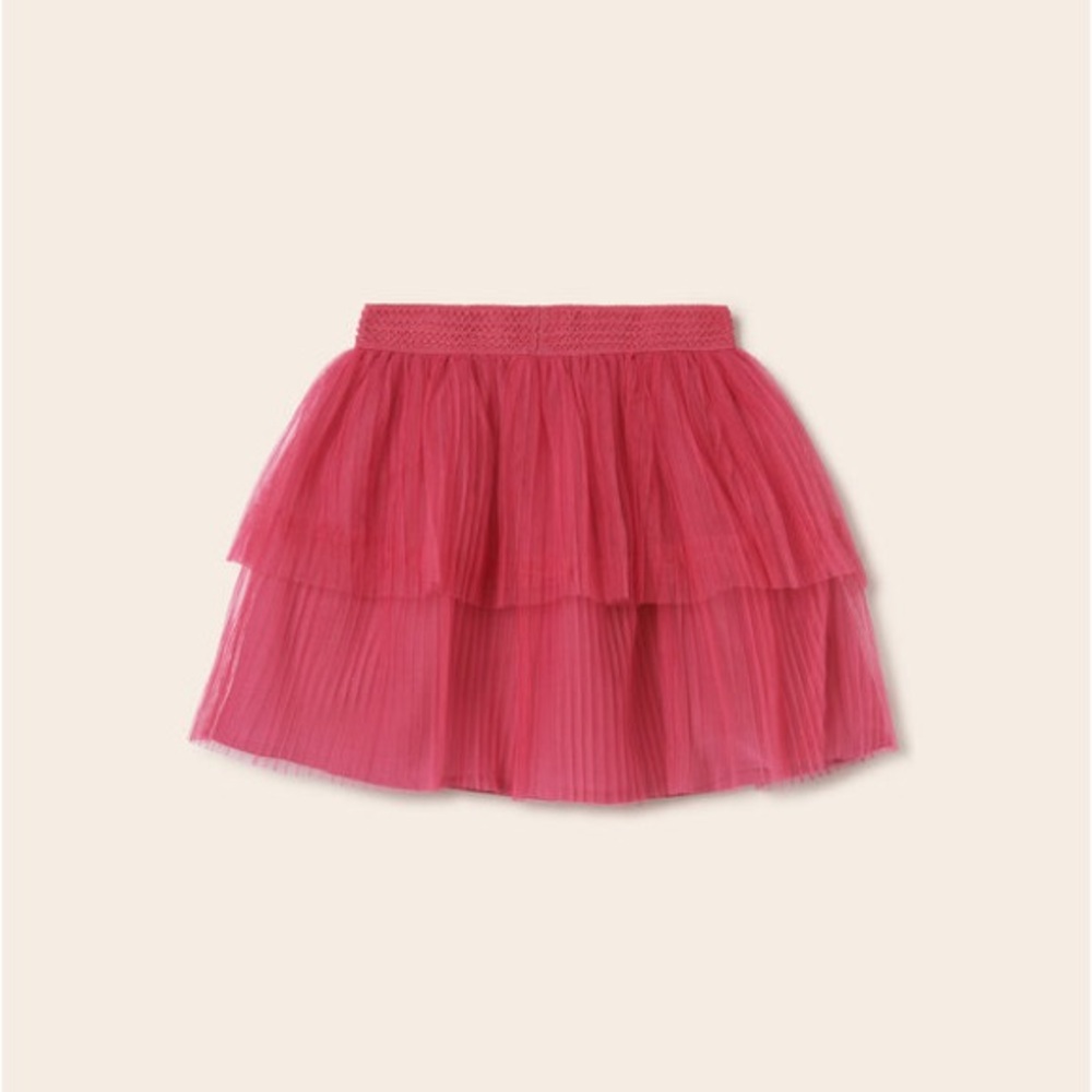 Size 10 Girls Mayoral Raspberry Tiered Tulle Skirt